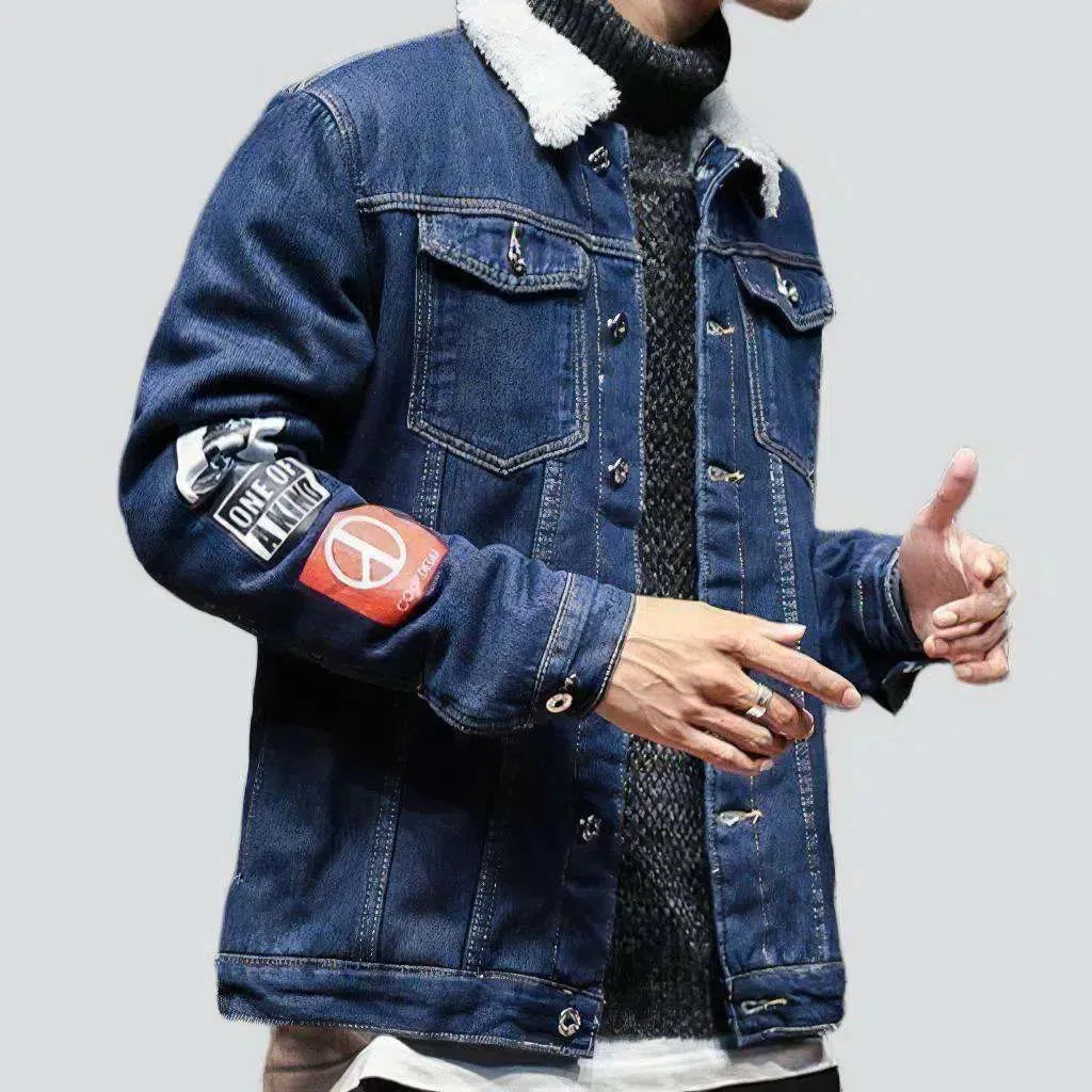 Number 8 trucker denim jacket
 for men