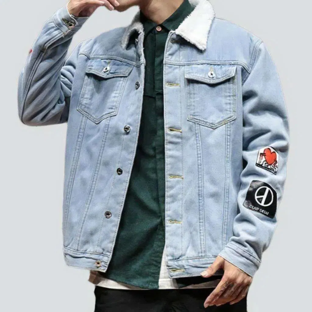 Number 8 trucker denim jacket
 for men