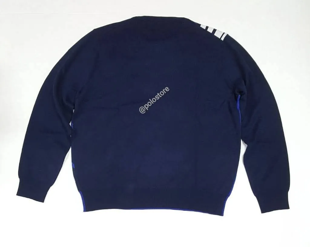 Nwt Polo Ralph Lauren Navy Rowing RLPC Paddle Sweater