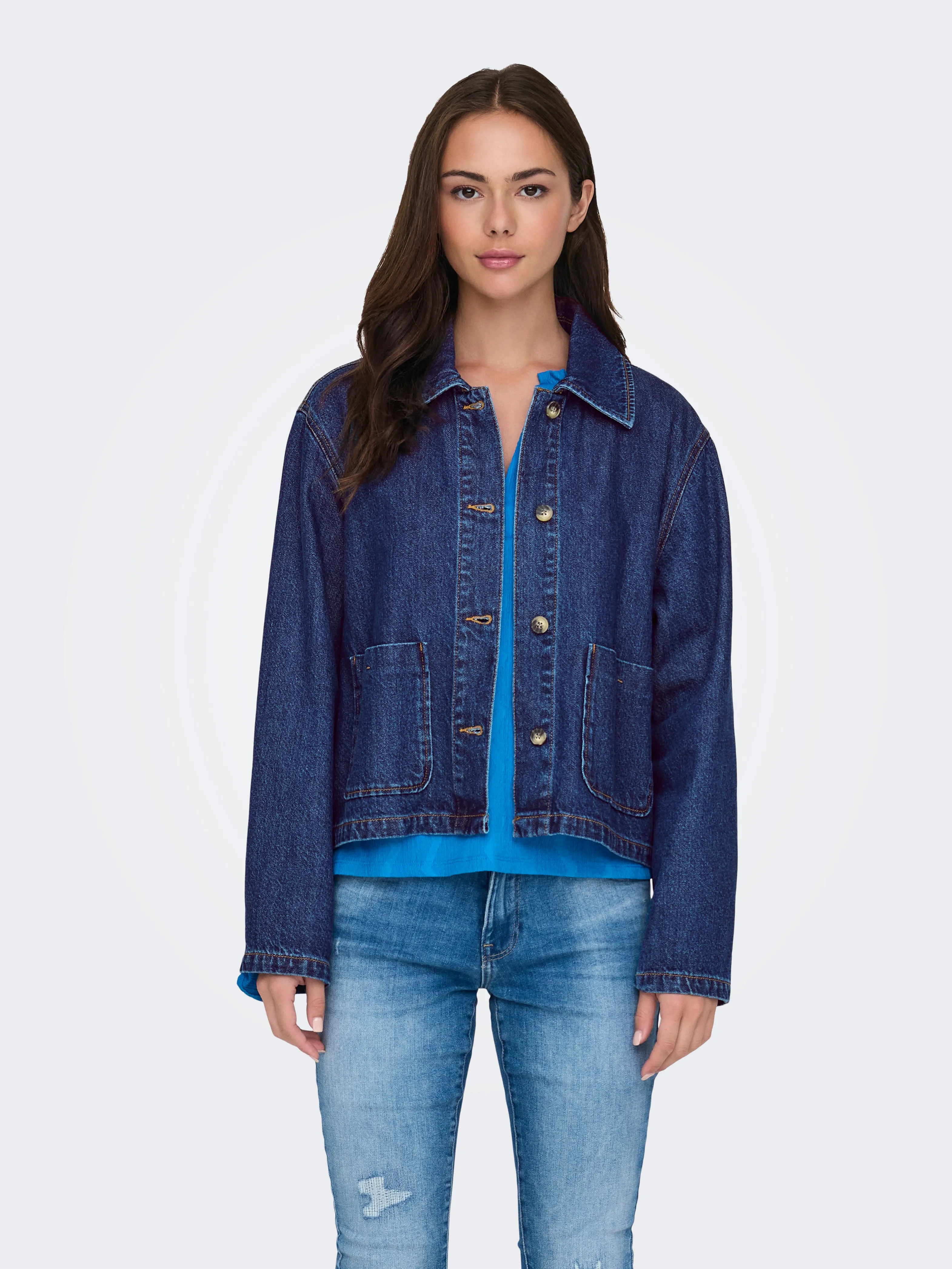 Only - Button Up Blue Denim Jacket