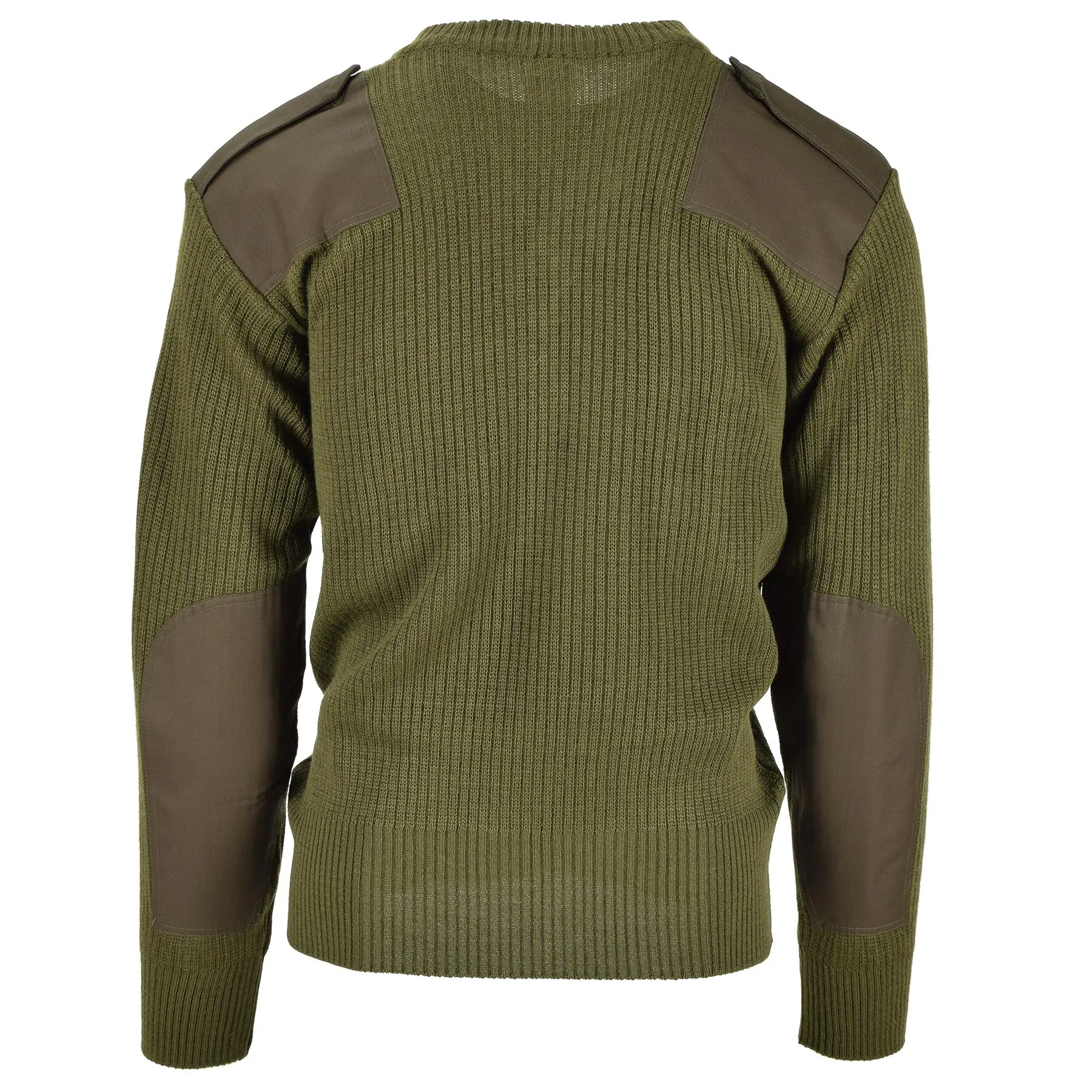 Original italian army pullover Commando Jumper green wool V-neck sweater NEW