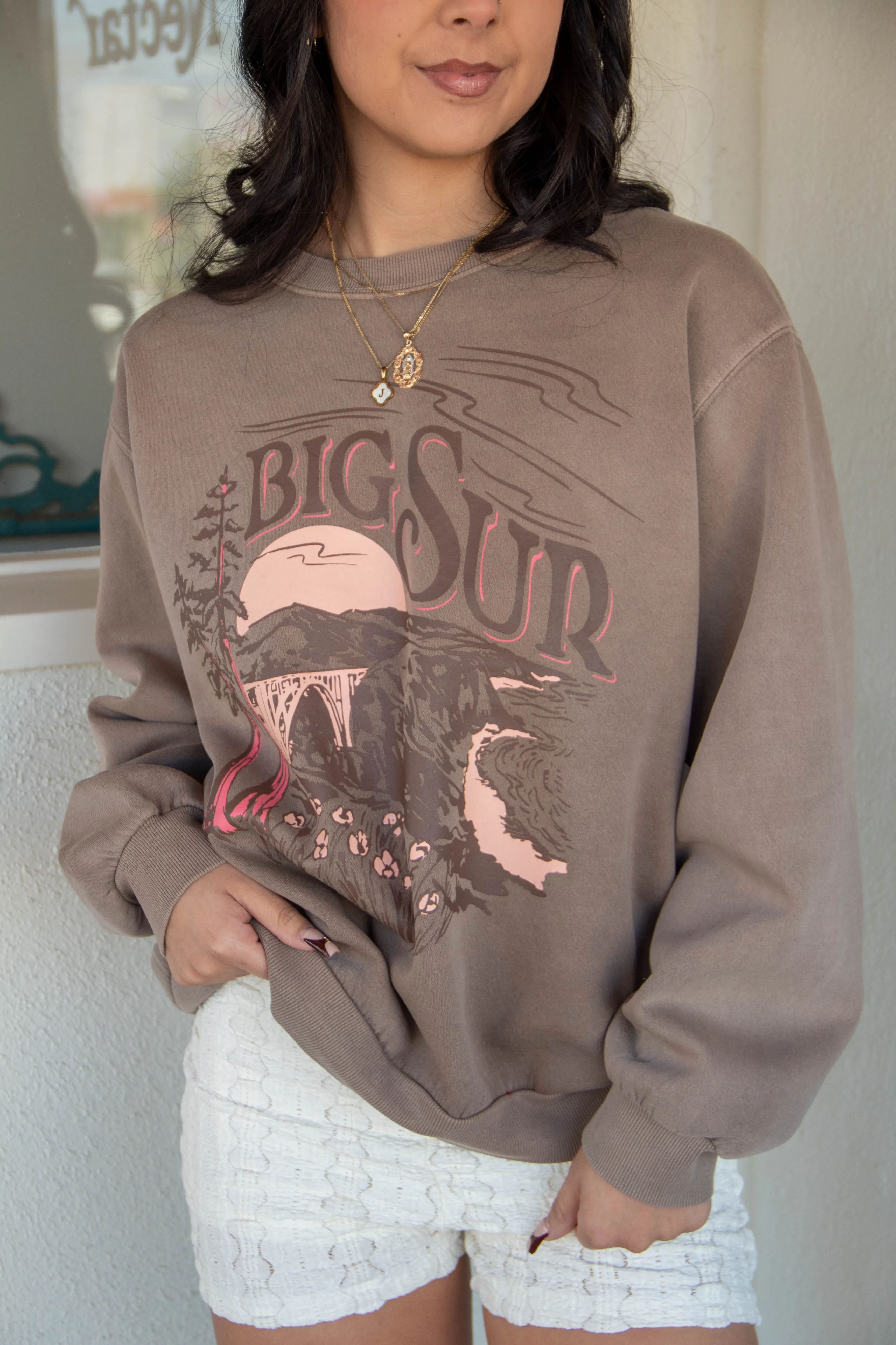 Oversized Crew Graphic Sweatshirt