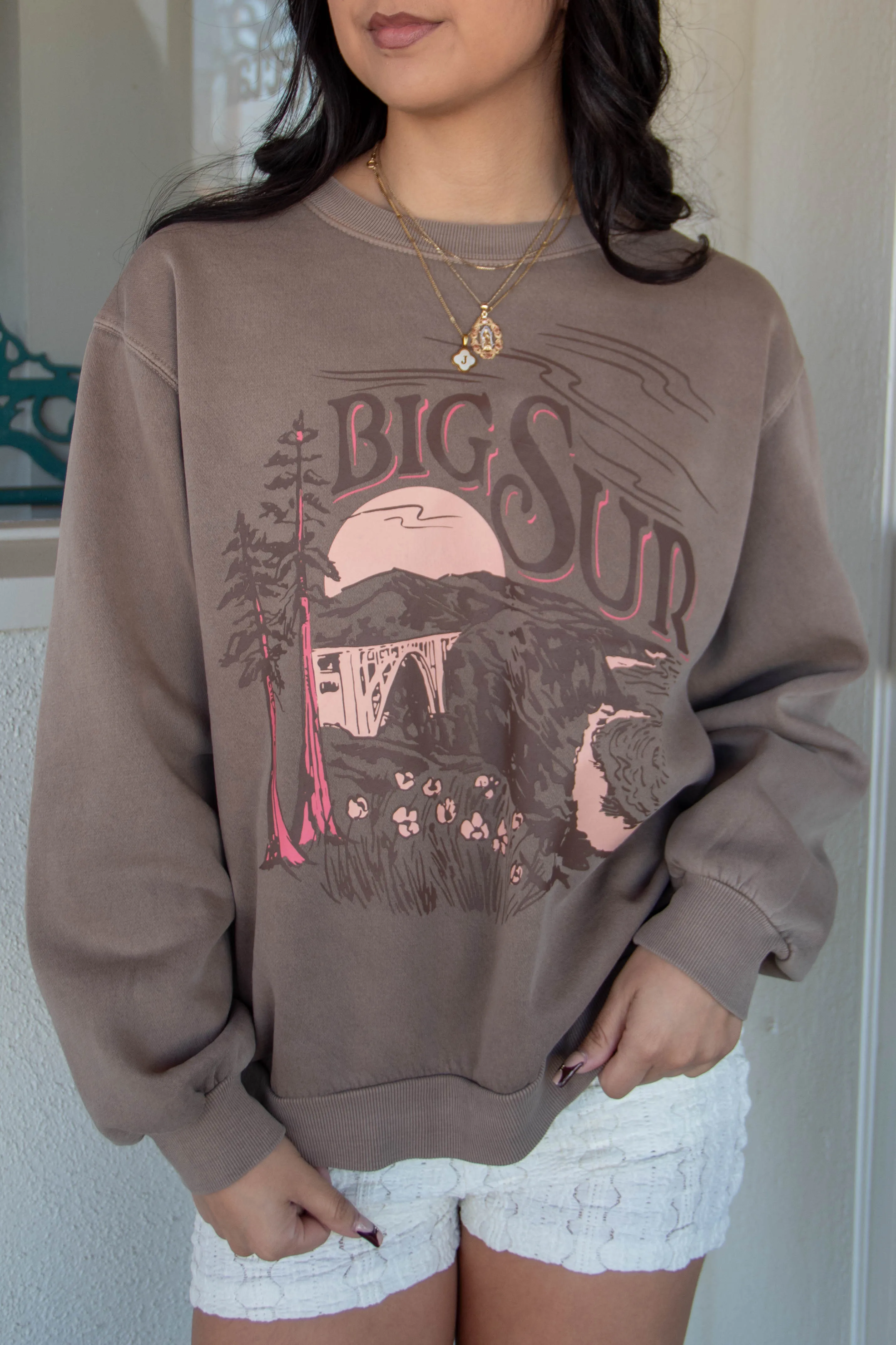 Oversized Crew Graphic Sweatshirt