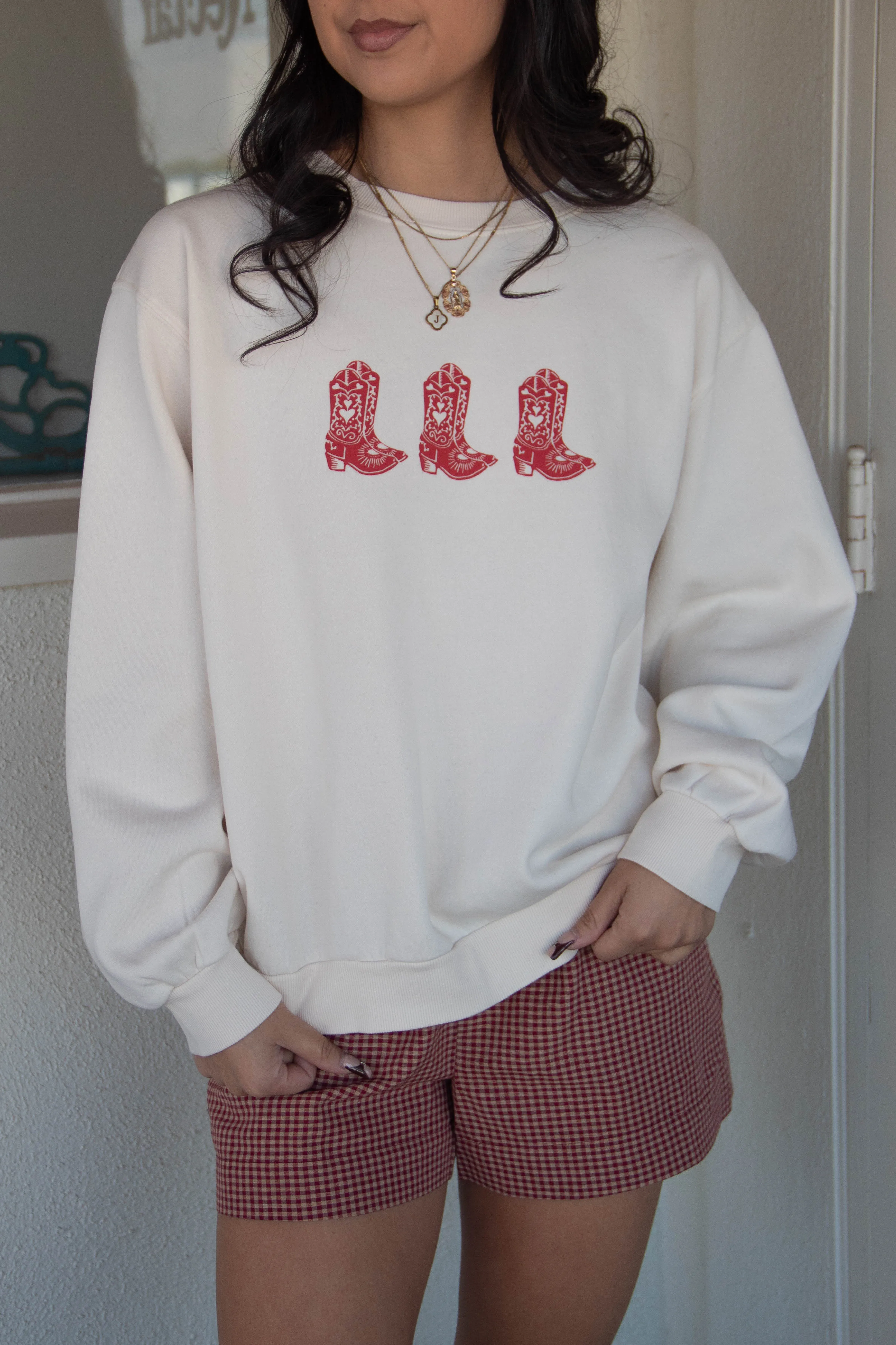 Oversized Crew Graphic Sweatshirt