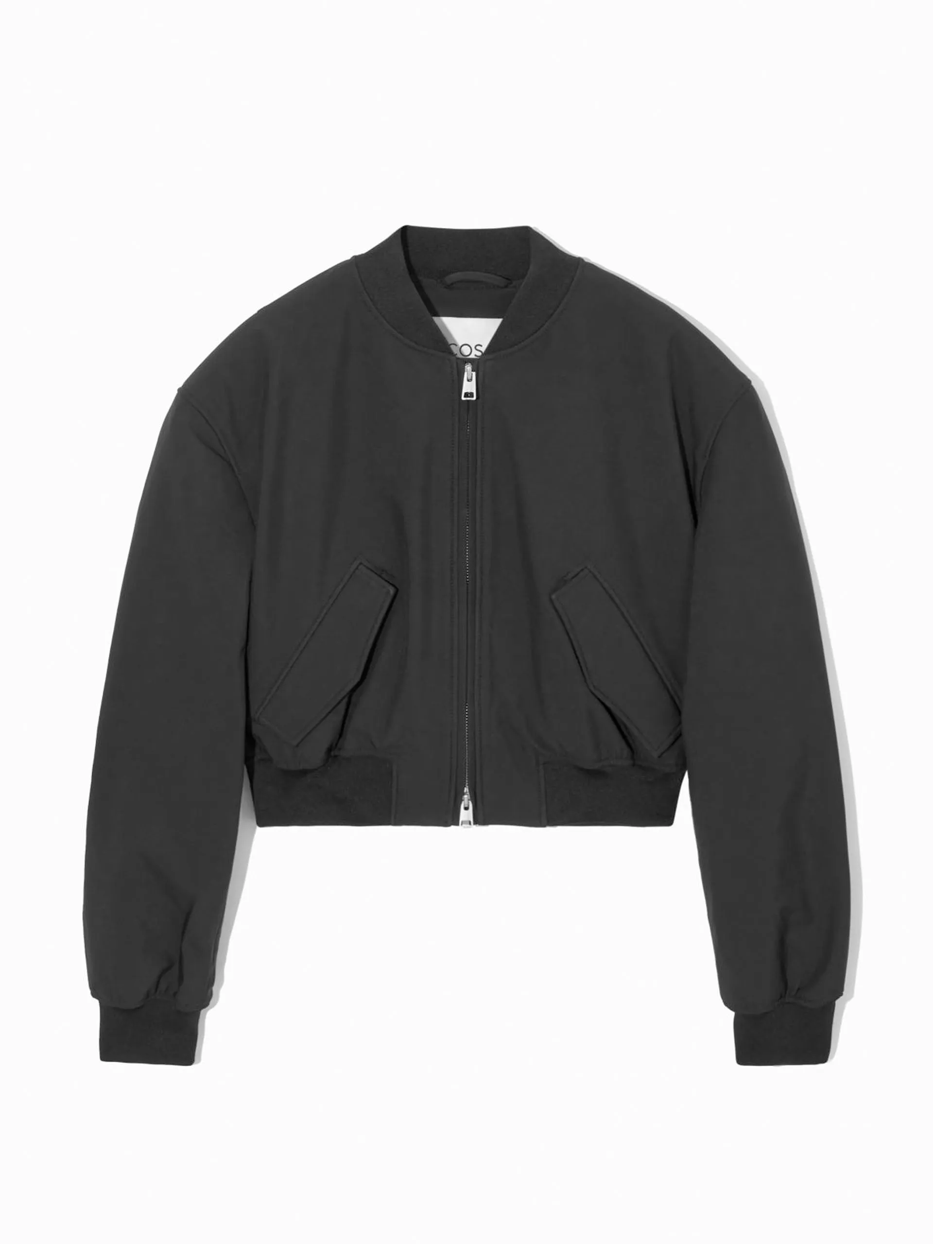 Oversized cropped bomber jacket