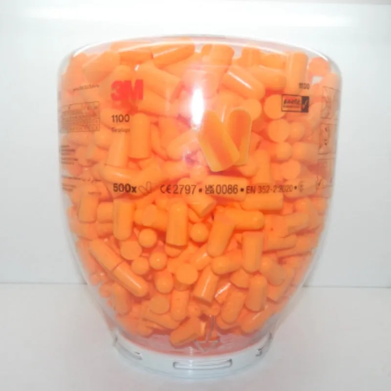 Pack of 500 3M Orange Refill Bottle Disposable Foam EarPlugs 391-1100