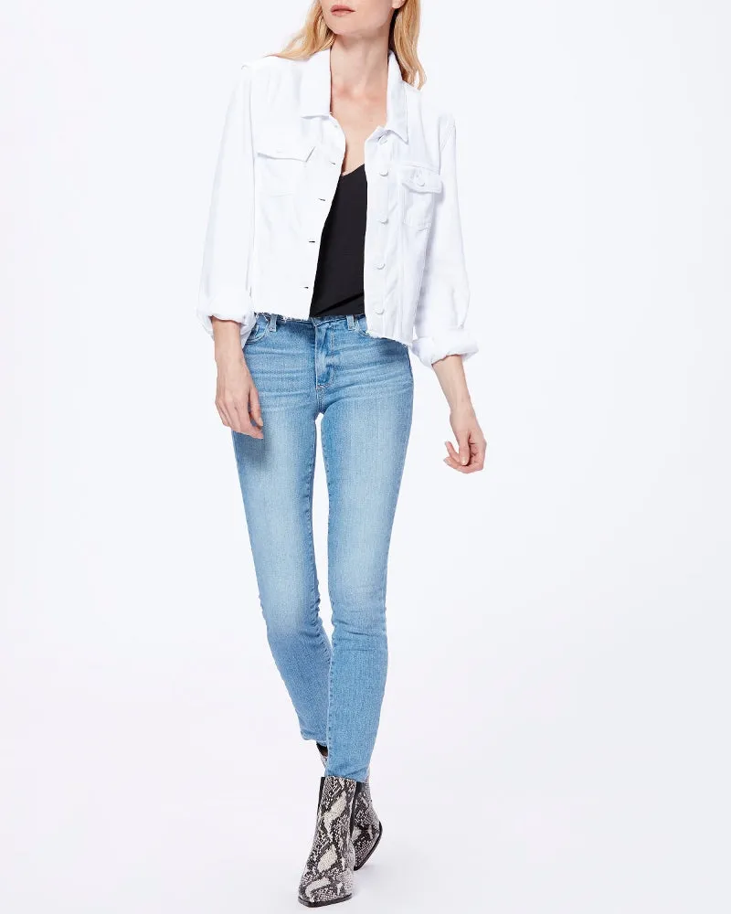 Paige - Relaxed Vivienne Jacket w/ Raw Hem in Crisp White