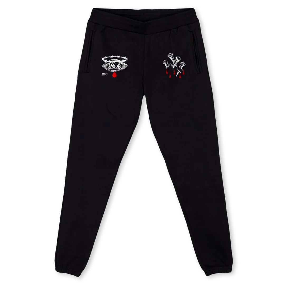 PAINSUFFNAILSPANT Black Sweatpants.