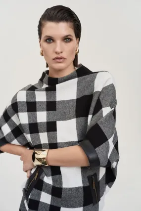 Plaid Jacquard Knit Sweater 243946