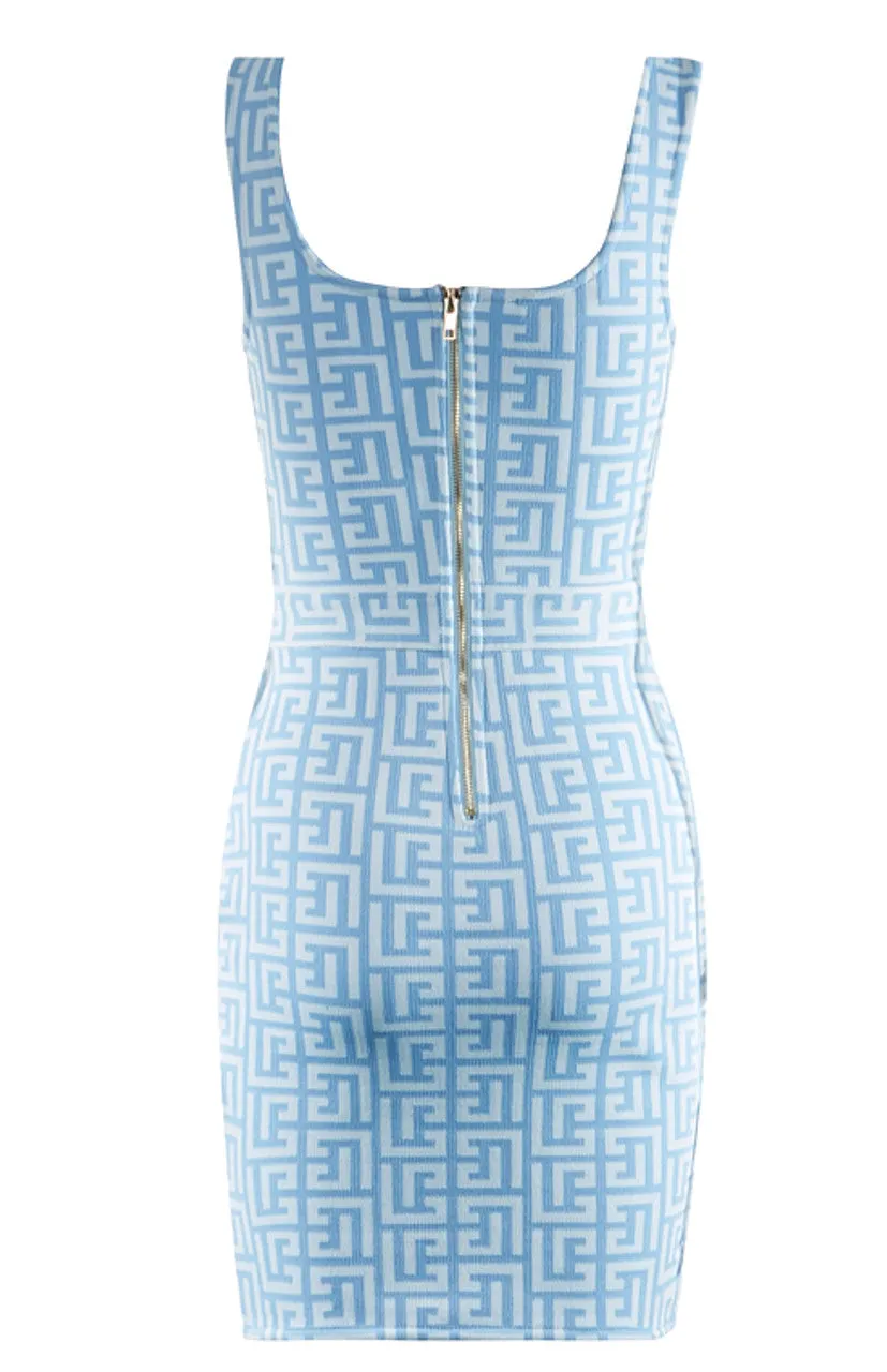 Pre Order:  Printed Bodycon Bandage Dress