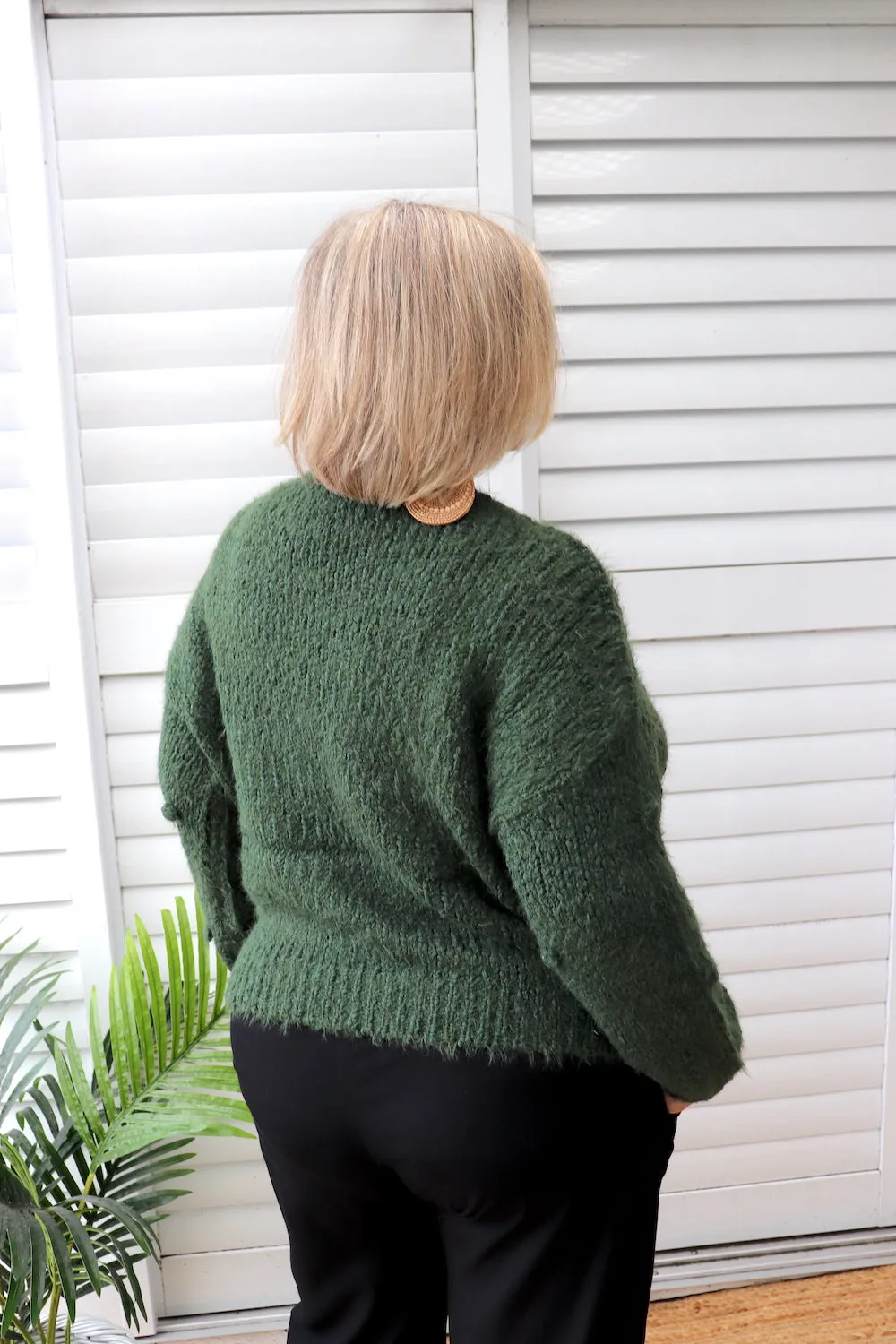 Promise Sweater in Forest Green