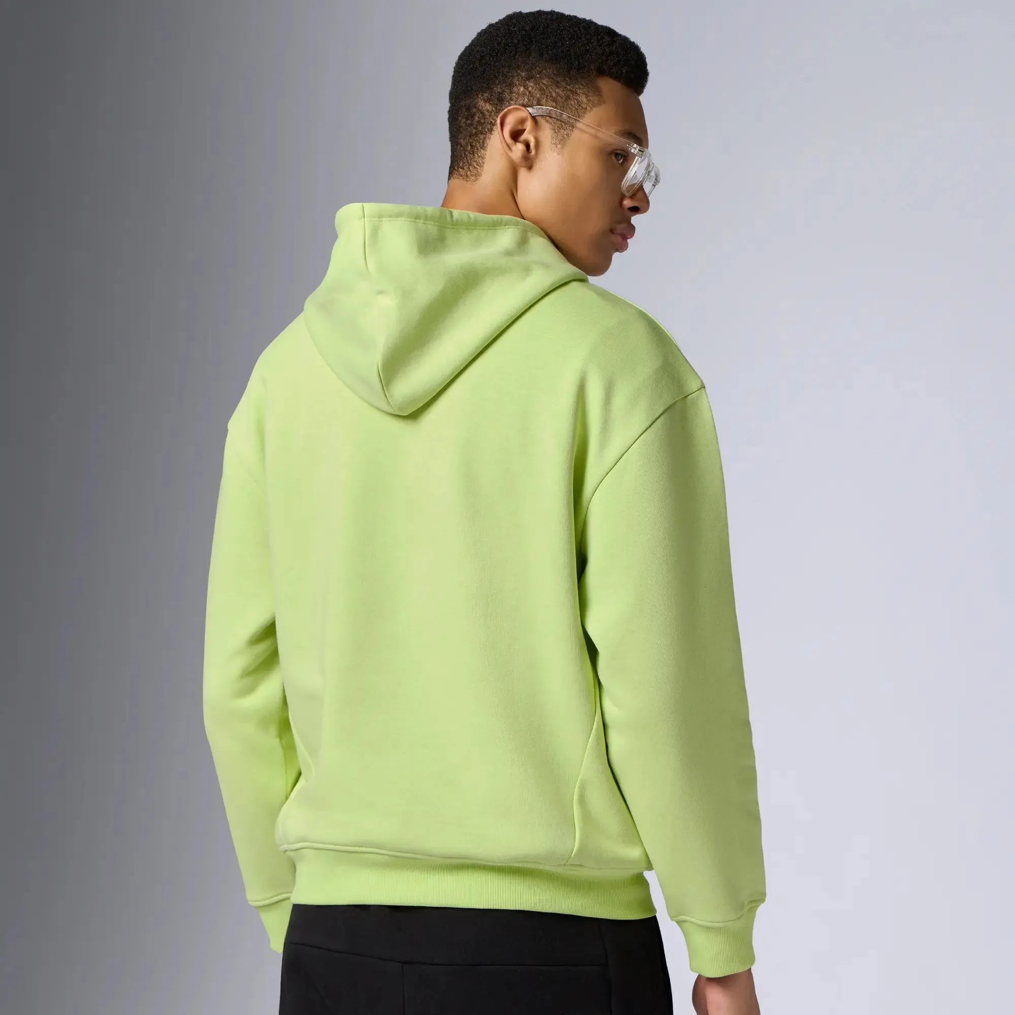 Pulse French Terry Cotton Blend Hoodies Lime Green