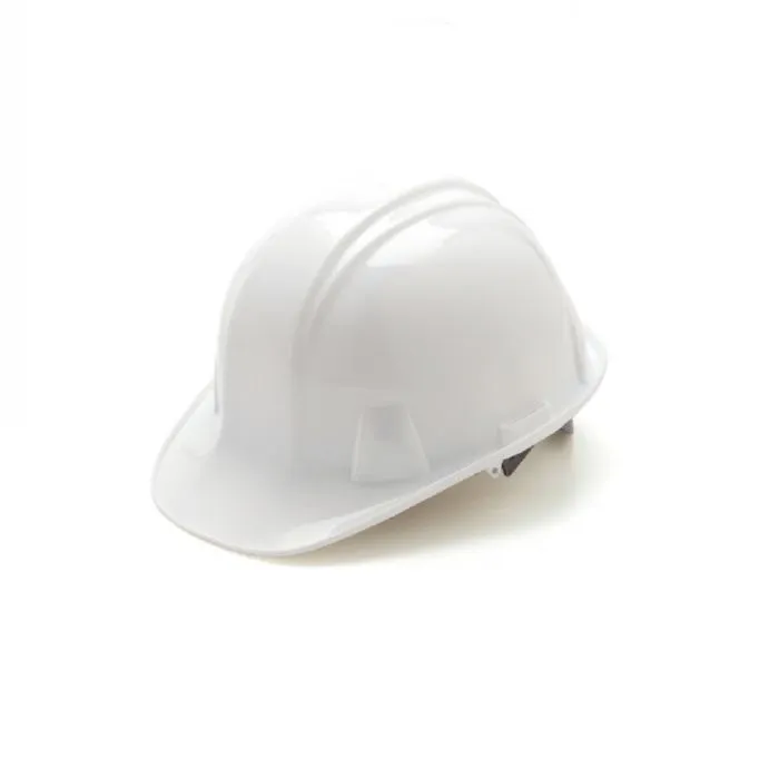 Pyramex HP14010 4 Point Snap Lock Hard Hat, White, 1 Each