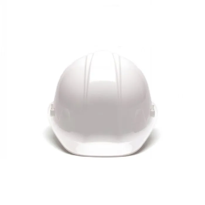 Pyramex HP14010 4 Point Snap Lock Hard Hat, White, 1 Each