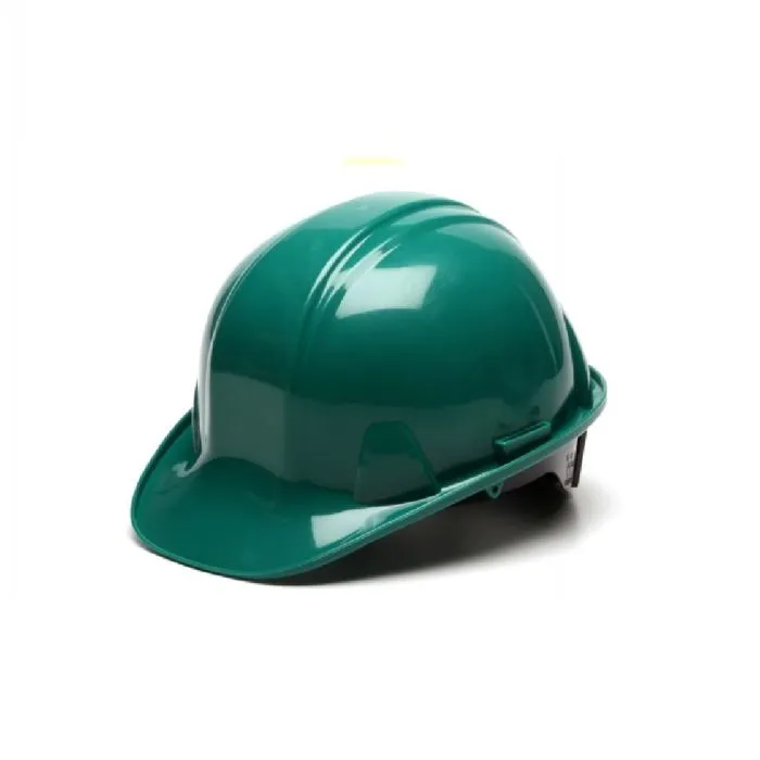 PYRAMEX HP14135 SL Series Cap Style Hardhat, 4-Point Ratchet, Green, 1 Each