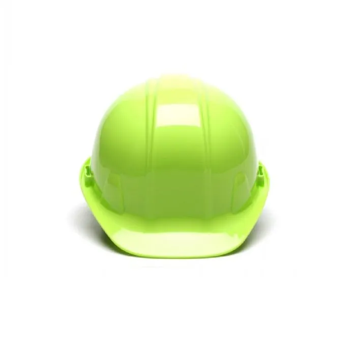 Pyramex SL Series HP14131 Cap Style Hard Hat 4 Point Ratchet Suspension Hi Vis Lime, One Size, 1 Each