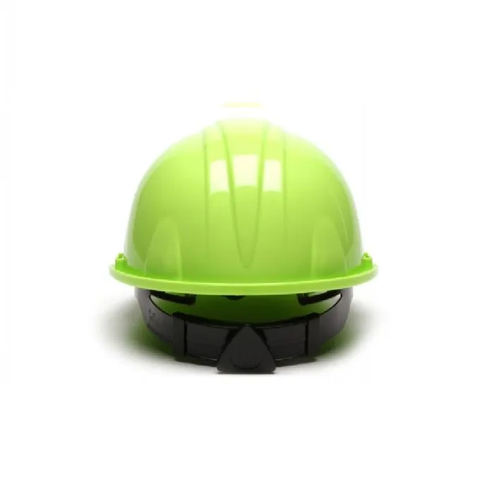 Pyramex SL Series HP14131 Cap Style Hard Hat 4 Point Ratchet Suspension Hi Vis Lime, One Size, 1 Each