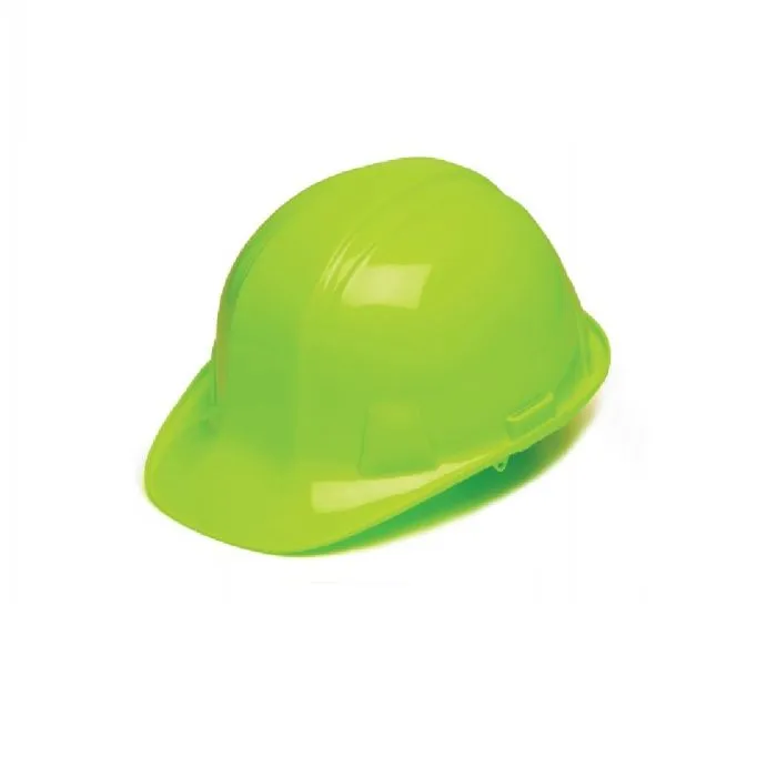 Pyramex SL Series HP14131 Cap Style Hard Hat 4 Point Ratchet Suspension Hi Vis Lime, One Size, 1 Each