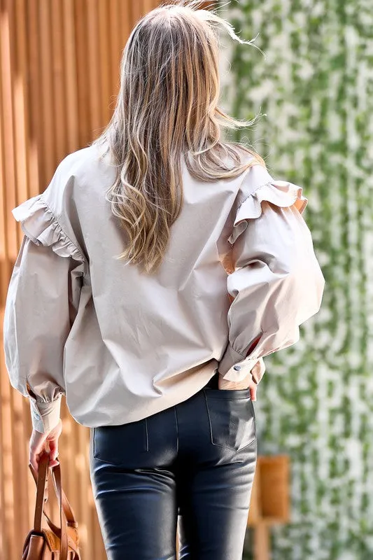 "Reese" Ruffle Jacket