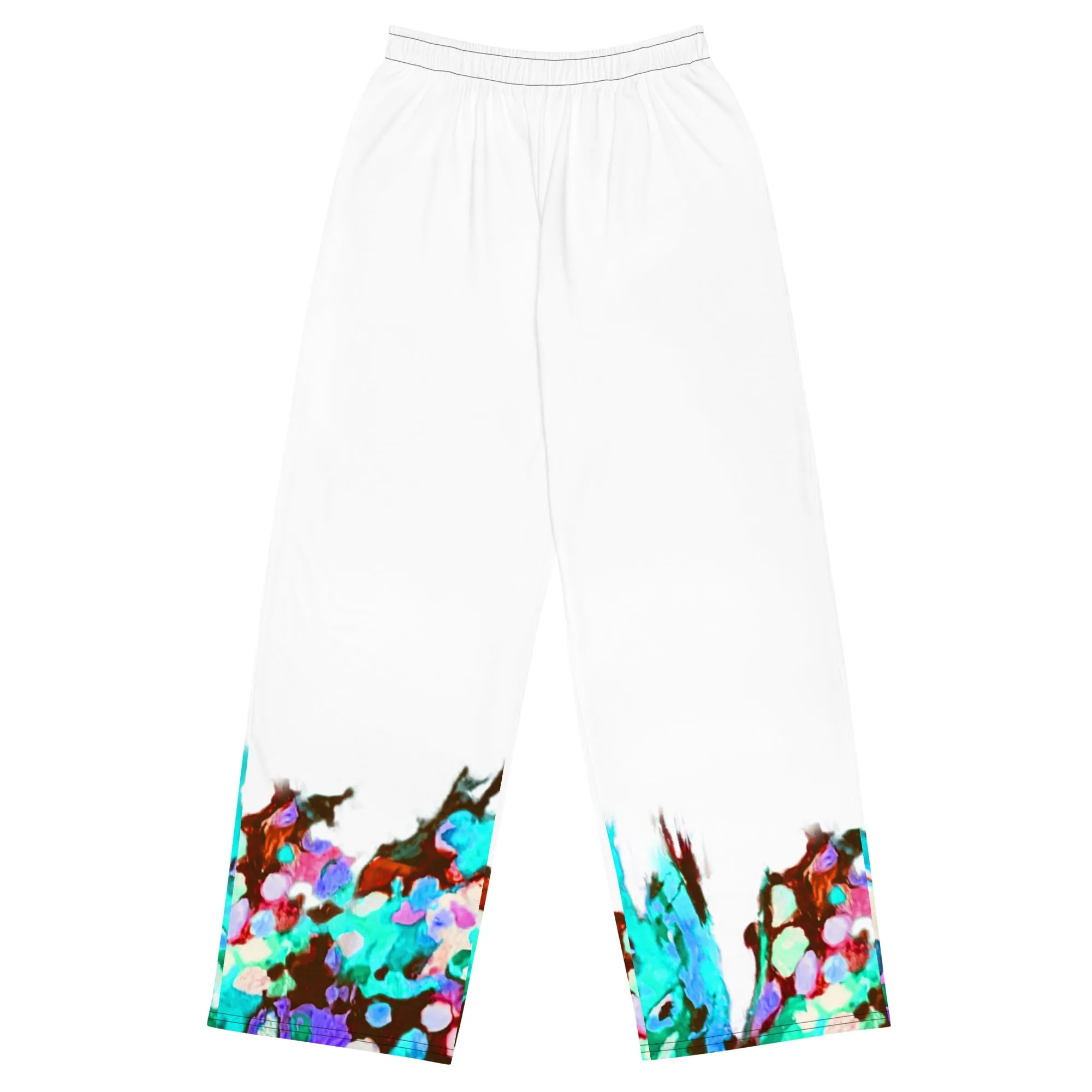 RAICES.All-over print unisex wide-leg pants