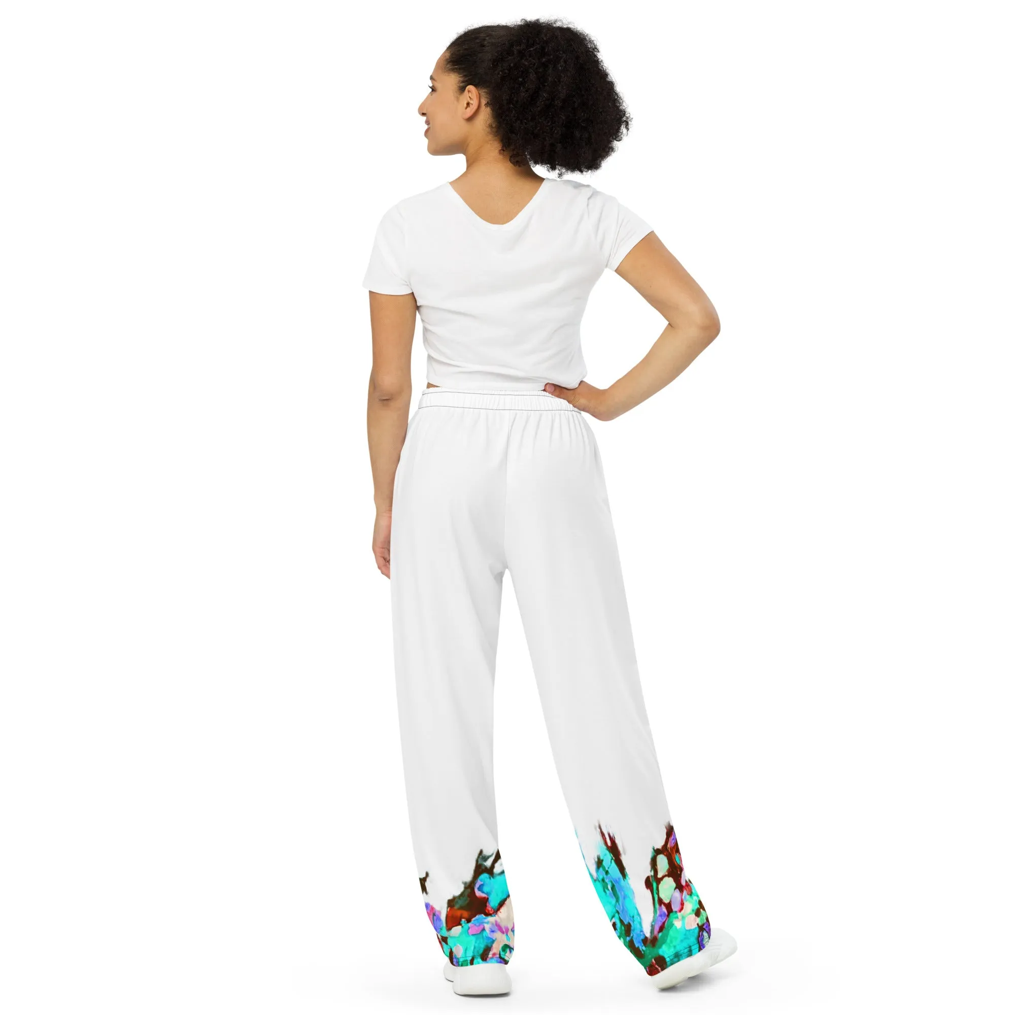 RAICES.All-over print unisex wide-leg pants