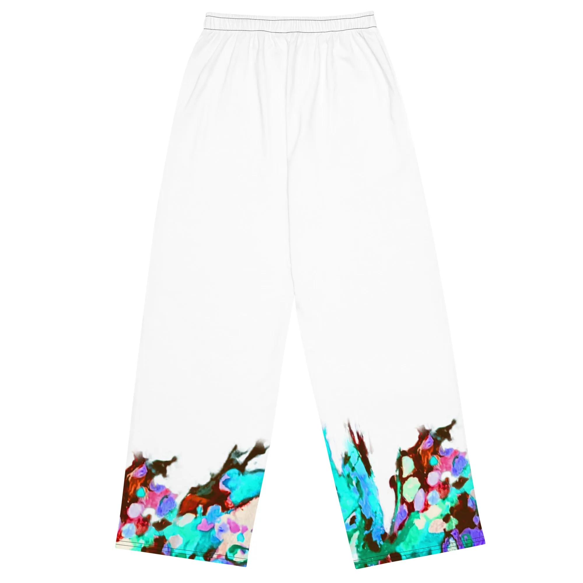 RAICES.All-over print unisex wide-leg pants