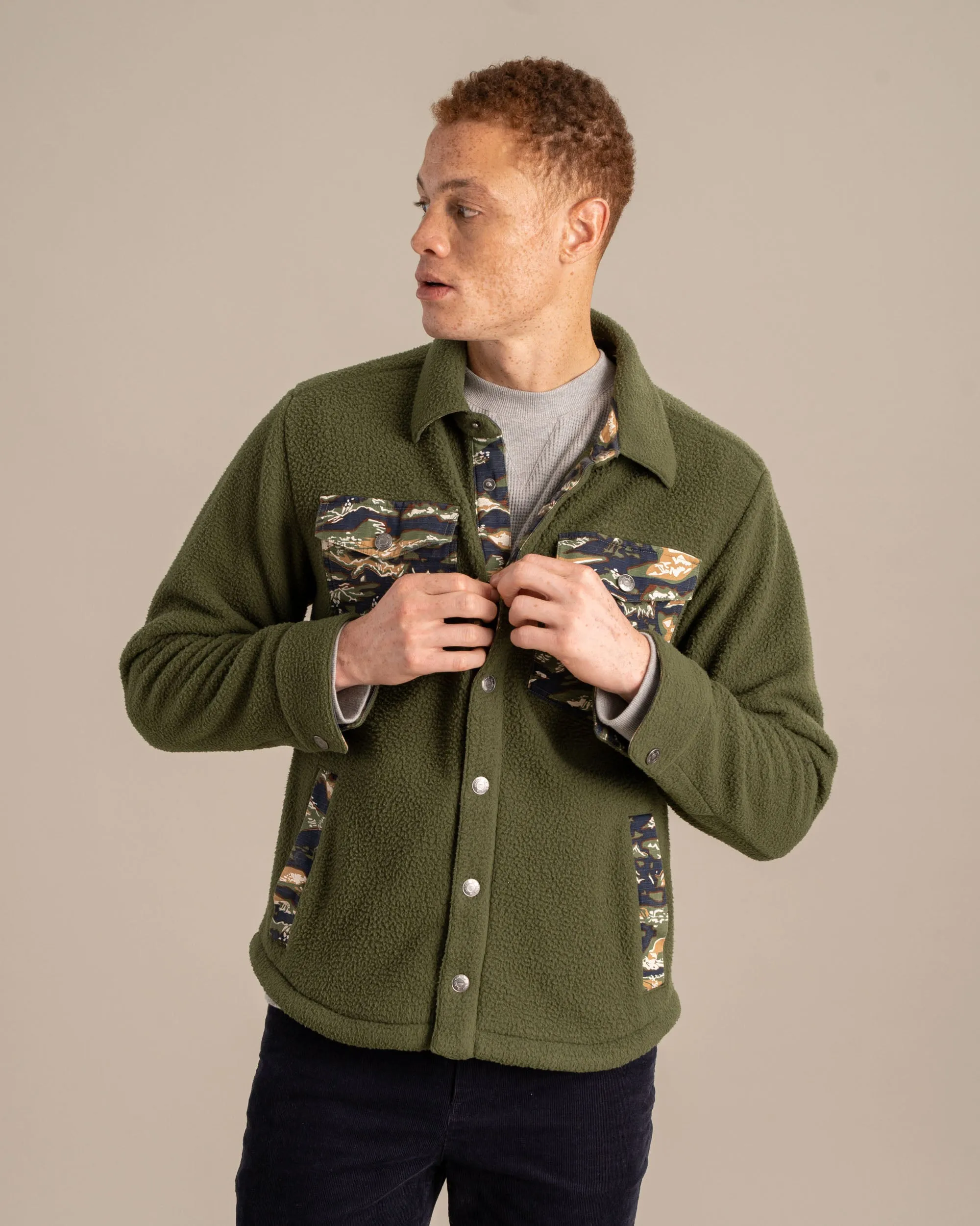 Recycled Sherpa Shirt Jacket