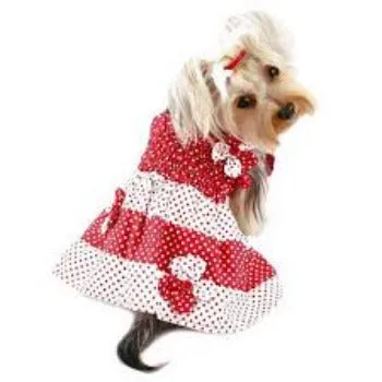 Red & White Polka Dots Sundress with Contrasting Flowers