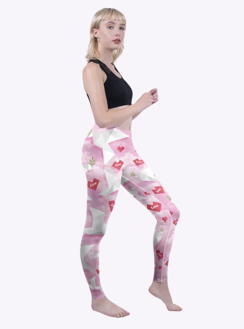 Regular Leggings (8-12 UK Size) - Origami Love Doves