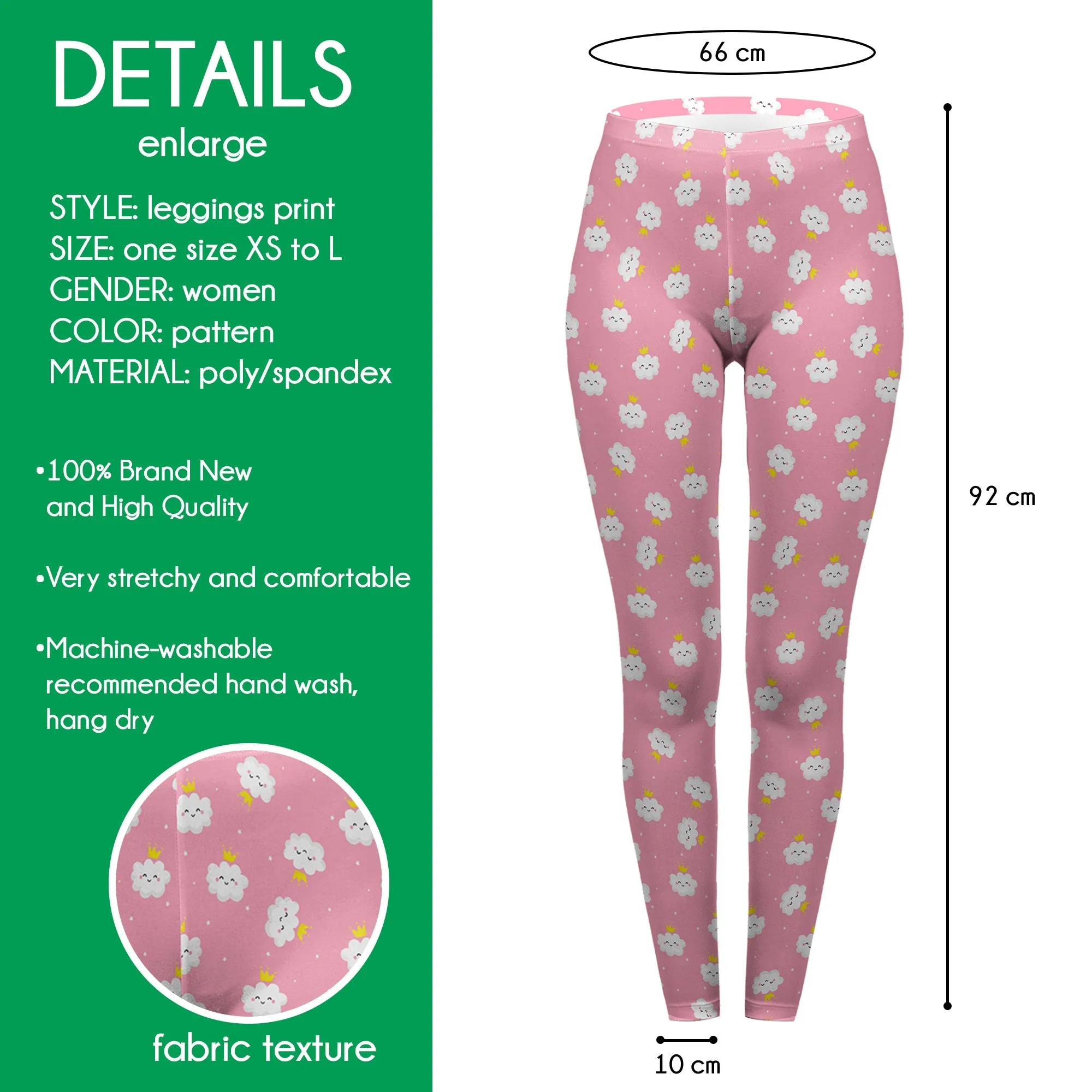 Regular Leggings (8-12 UK Size) - Princess Cloud