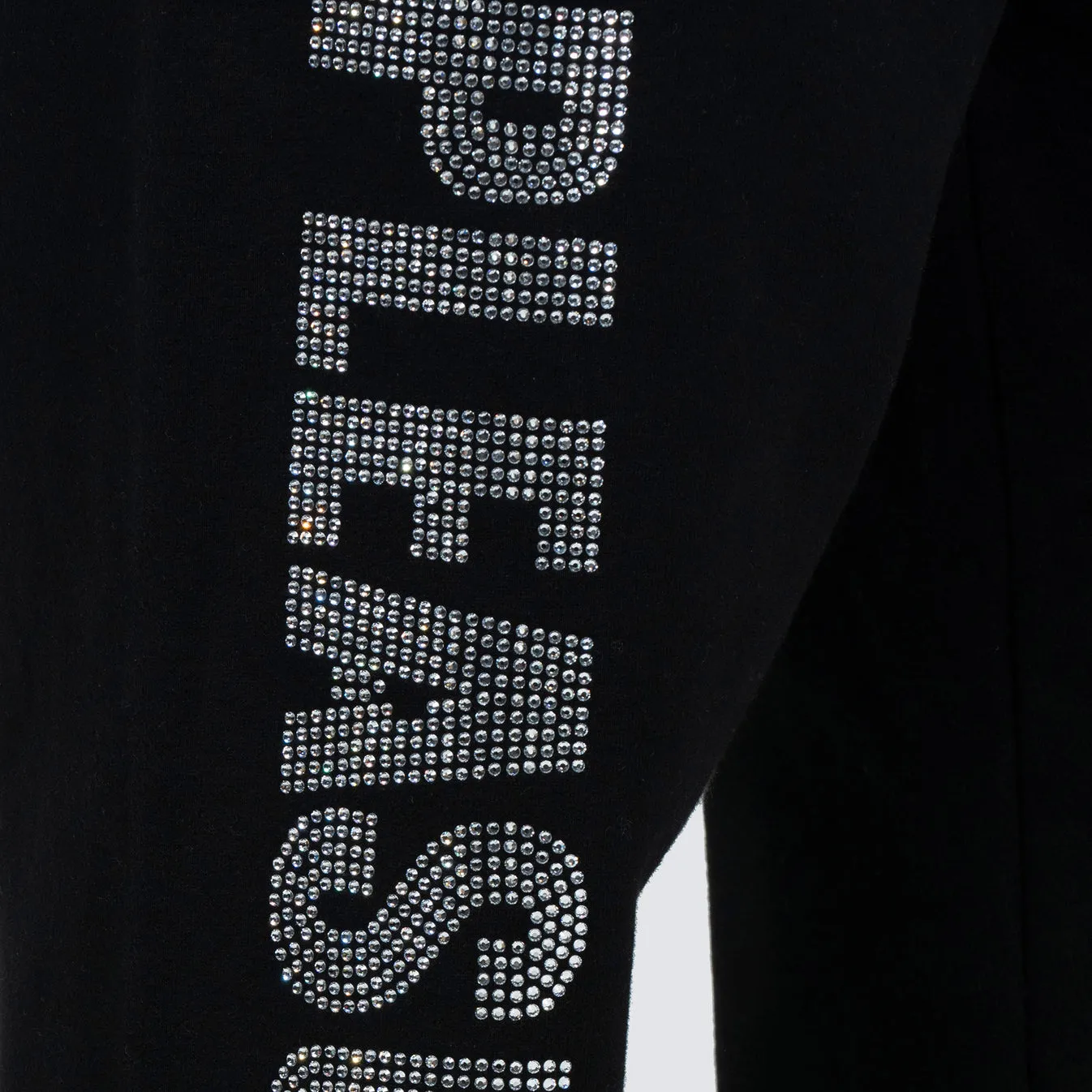 Rhinestone Impact Sweatpants Black