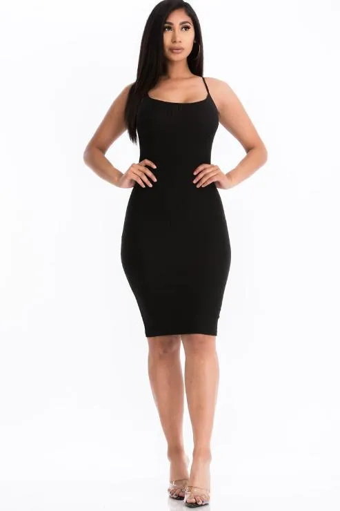 Ribbed Cami Soft Bodycon Dress