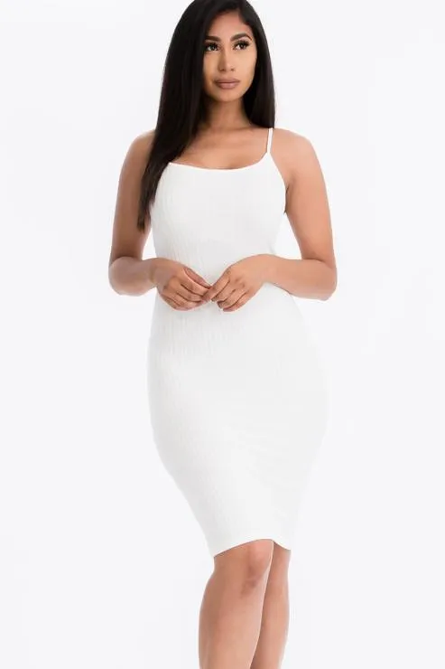 Ribbed Cami Soft Bodycon Dress