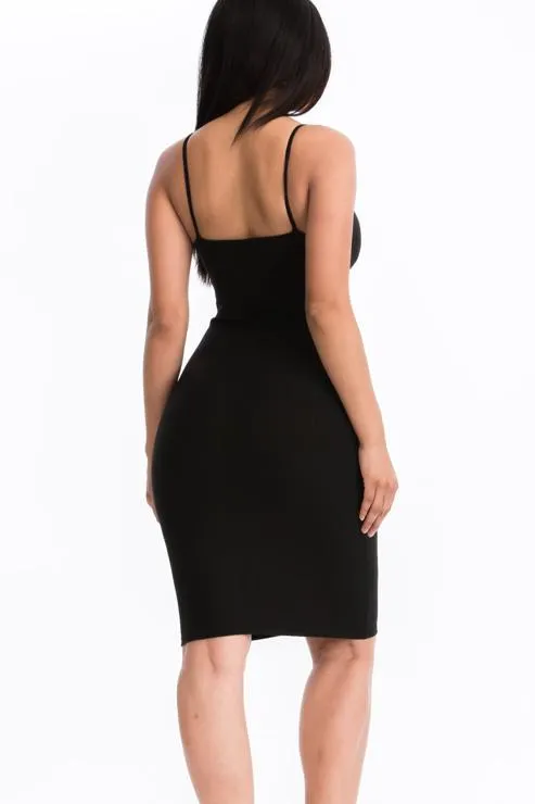 Ribbed Cami Soft Bodycon Dress