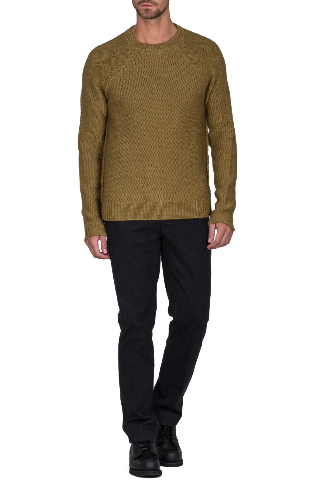 Ribbed Crew Neck Sweater