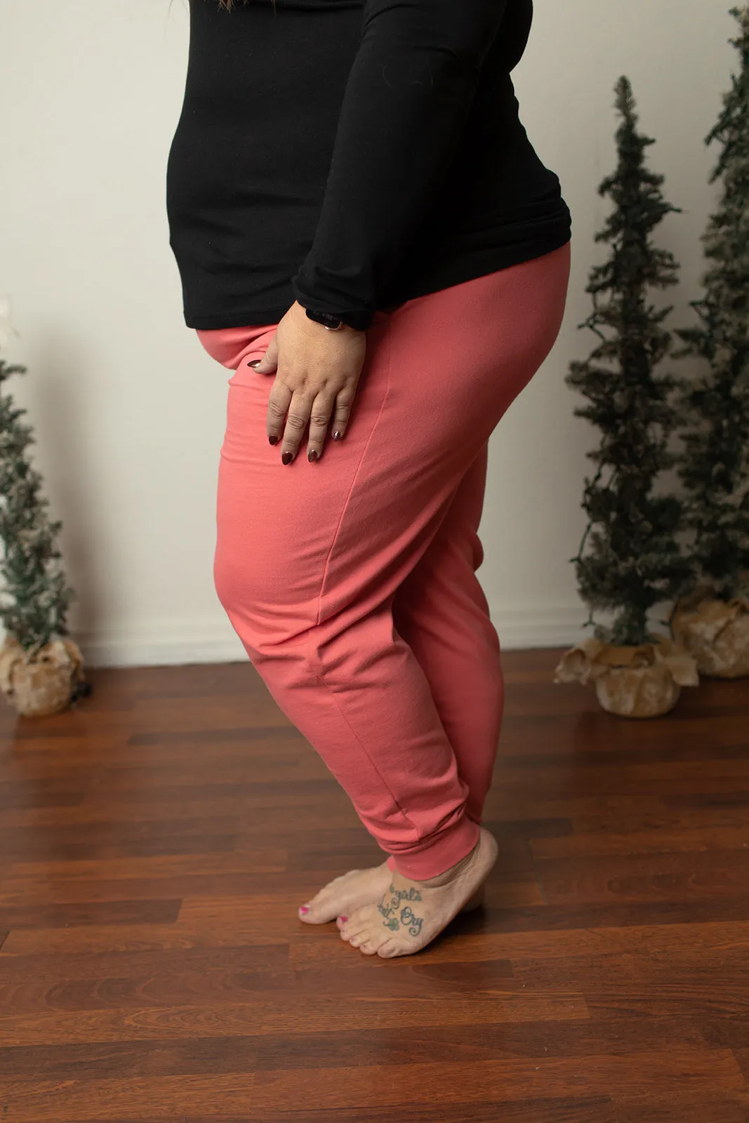 Rose Pink Lightweight Jogger Pants (SM-3X)