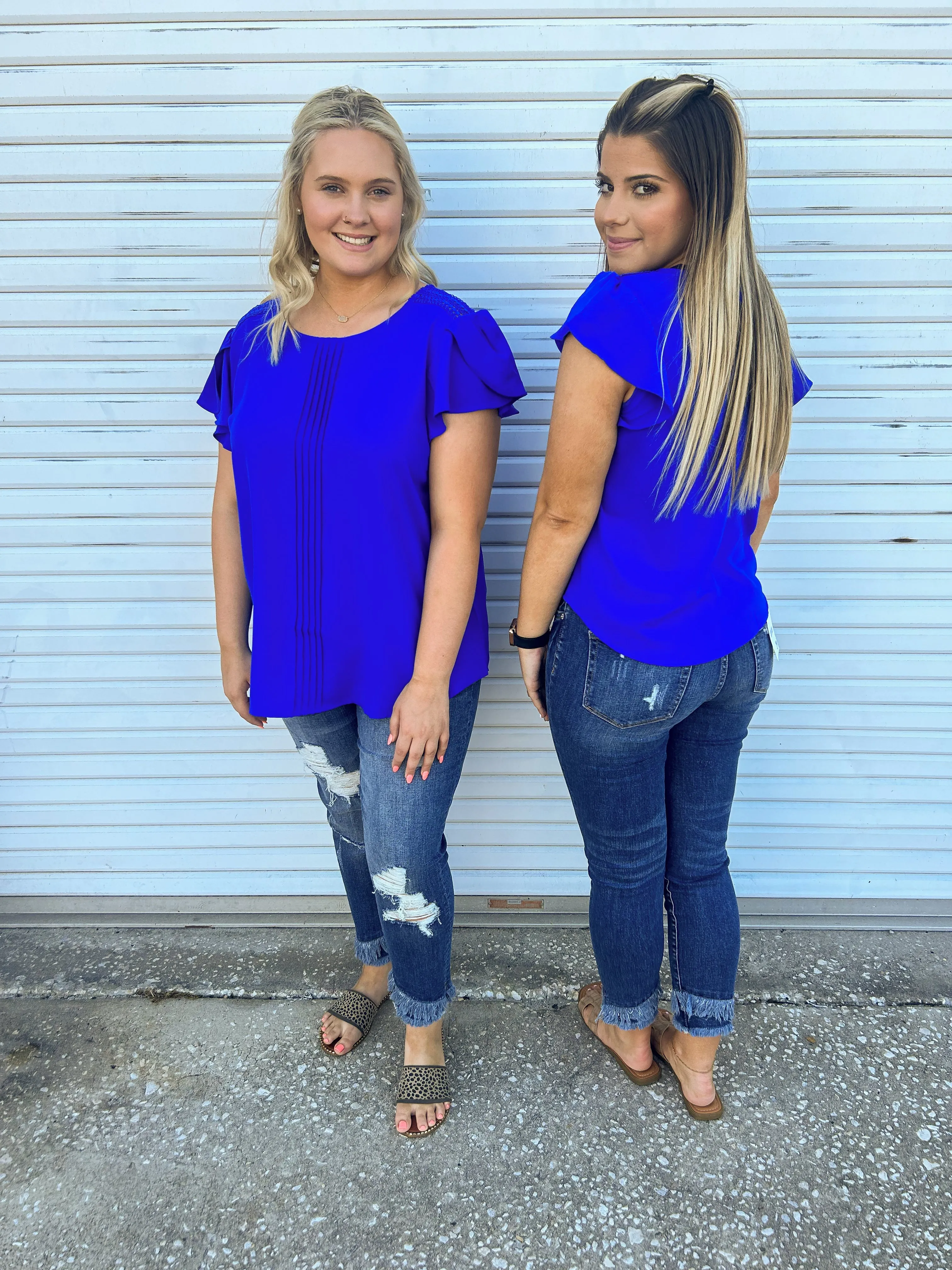 Royal Blue Blouse