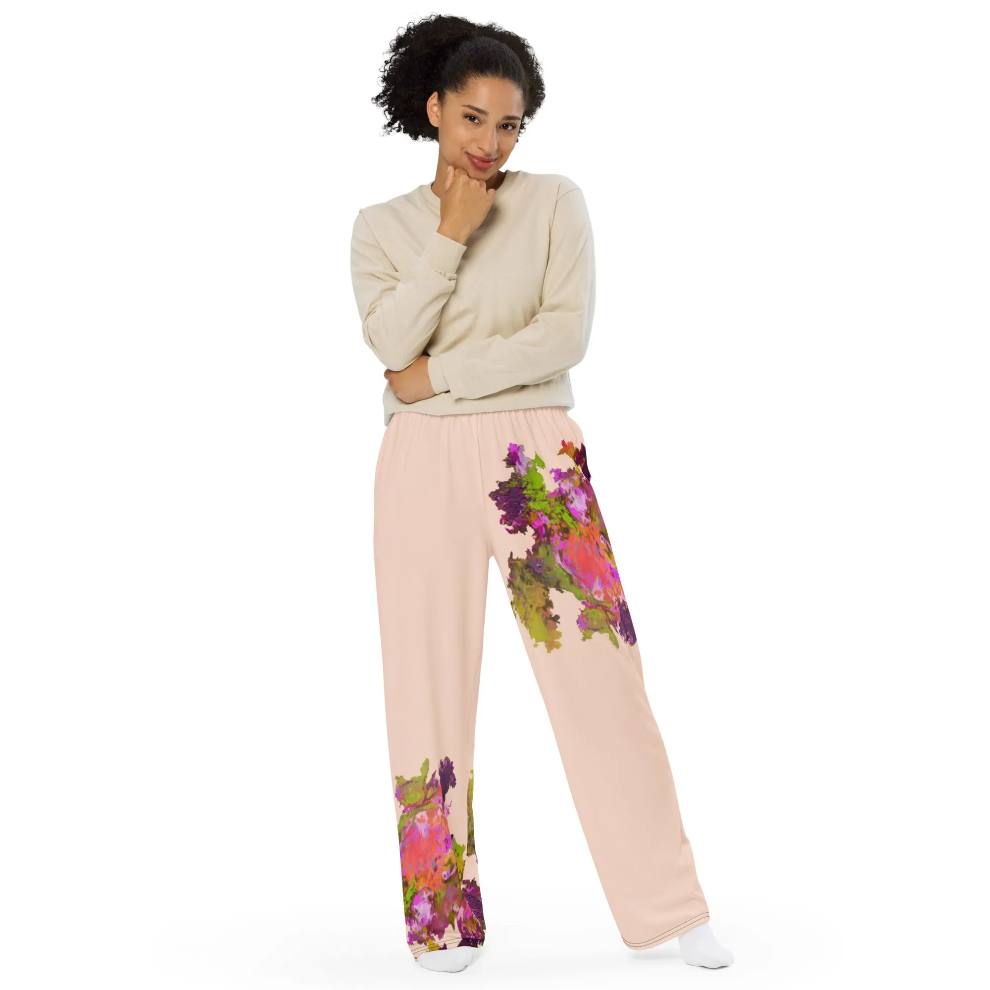 RURAL. All-over print unisex wide-leg pants