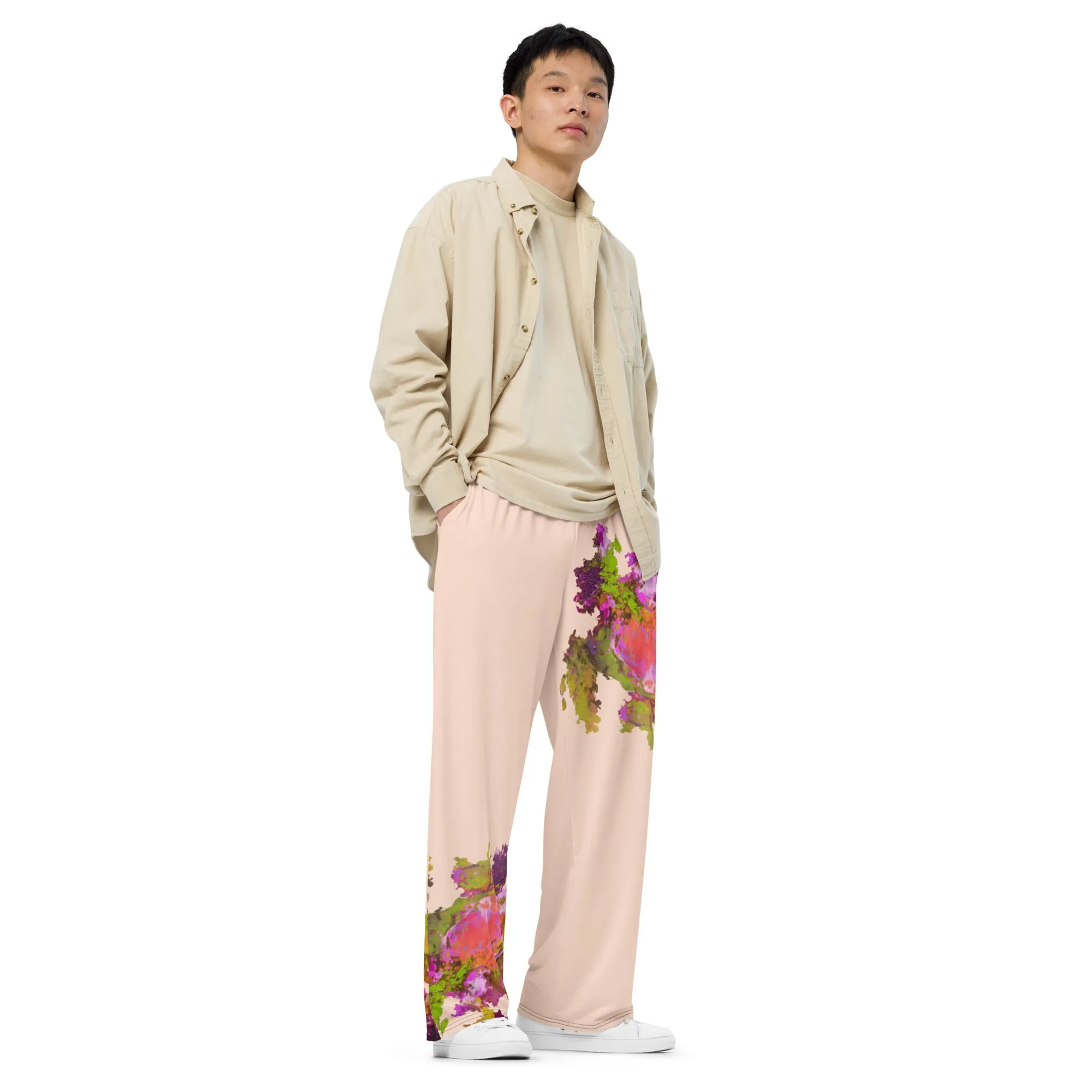 RURAL. All-over print unisex wide-leg pants