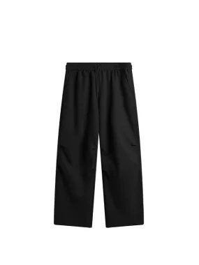 Side Pleated Sweatpants in Black Color