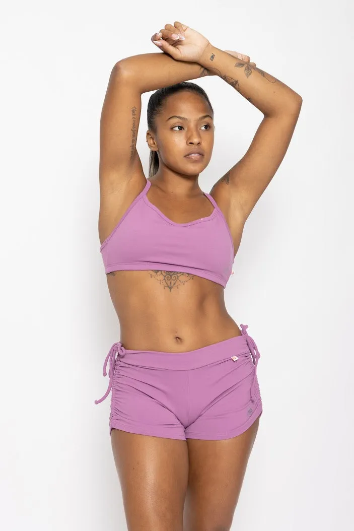 Side String Shorts, Lilac, Supplex