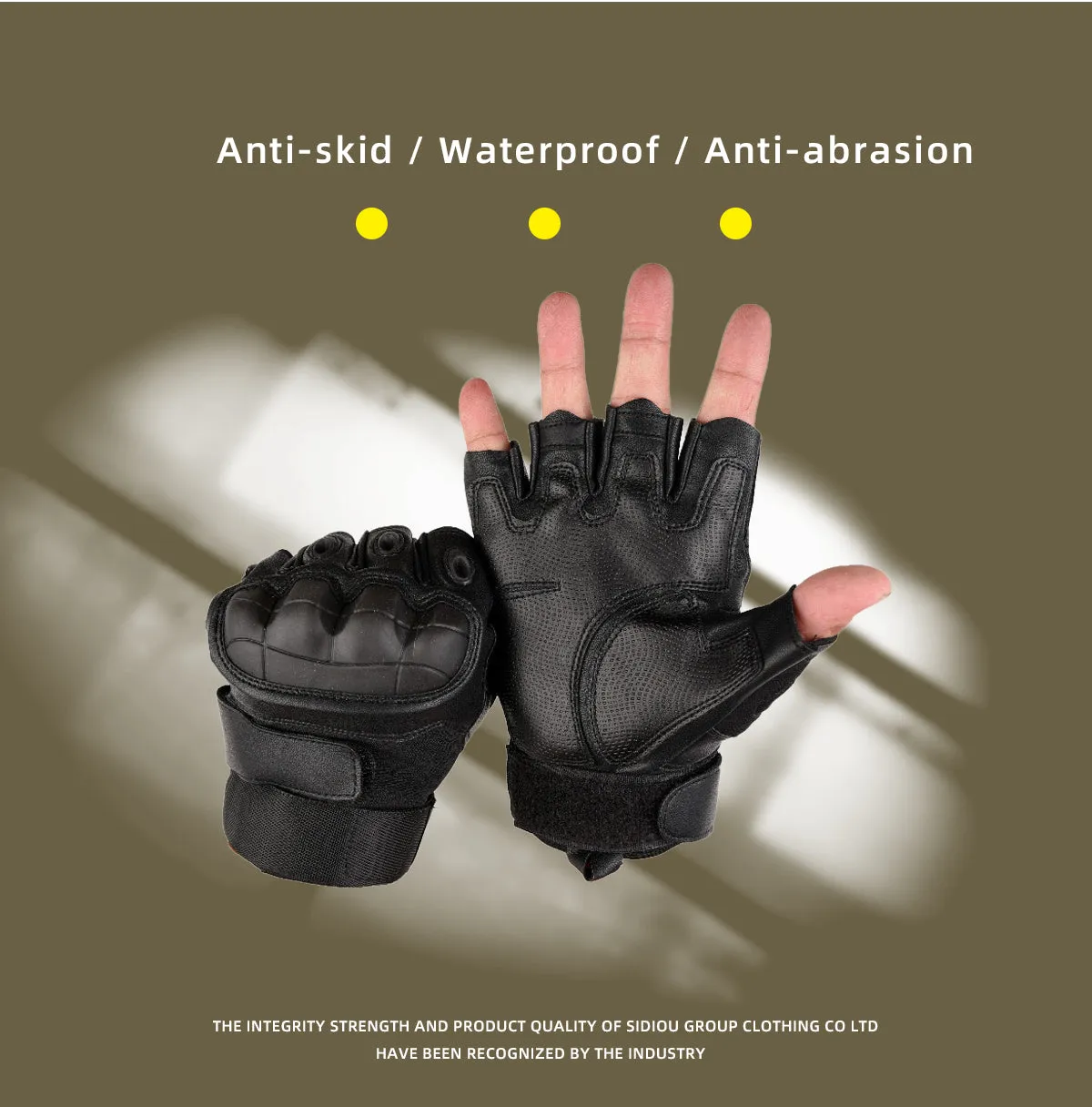 Sidiou Group Outdoor Gloves Strategy Technique Gloves Half Finger Style Training Camping for Sport Protection