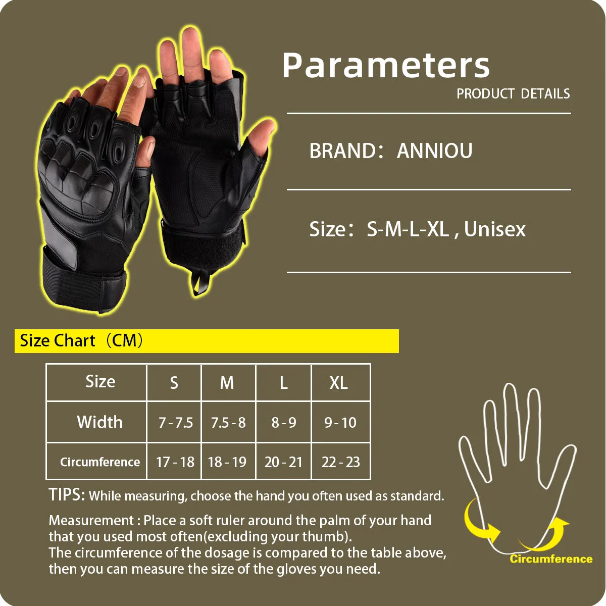 Sidiou Group Outdoor Gloves Strategy Technique Gloves Half Finger Style Training Camping for Sport Protection