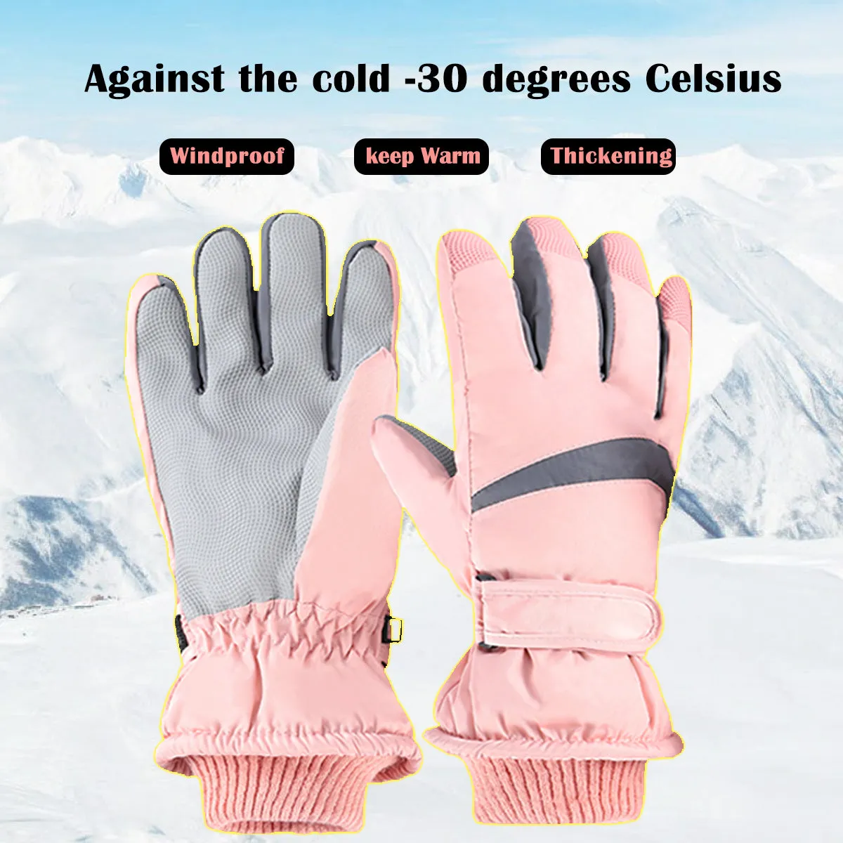 Sidiou Group Winter Men Women Gloves Touch Screen Ski Gloves Thick Warm Cotton Gloves For Outdoor Motorcycle Climbing