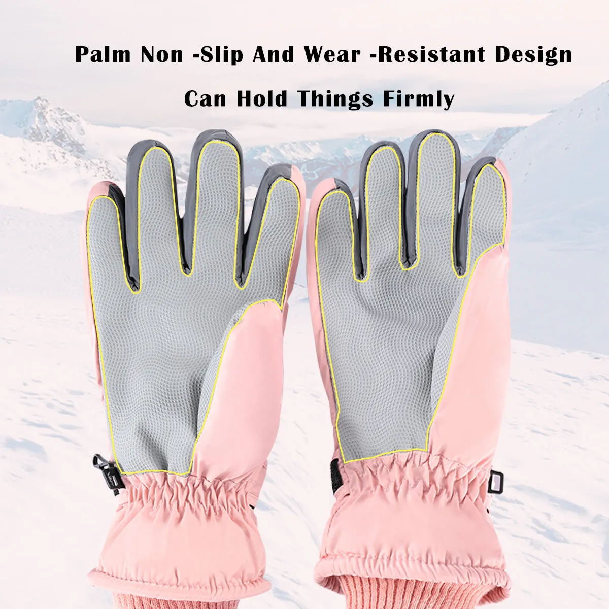 Sidiou Group Winter Men Women Gloves Touch Screen Ski Gloves Thick Warm Cotton Gloves For Outdoor Motorcycle Climbing