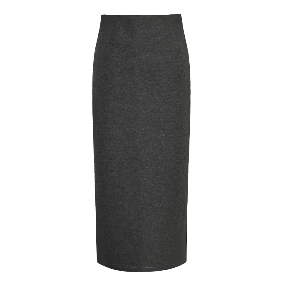 Skirt SK2151 - midi length - dark grey milano - slinky skirt