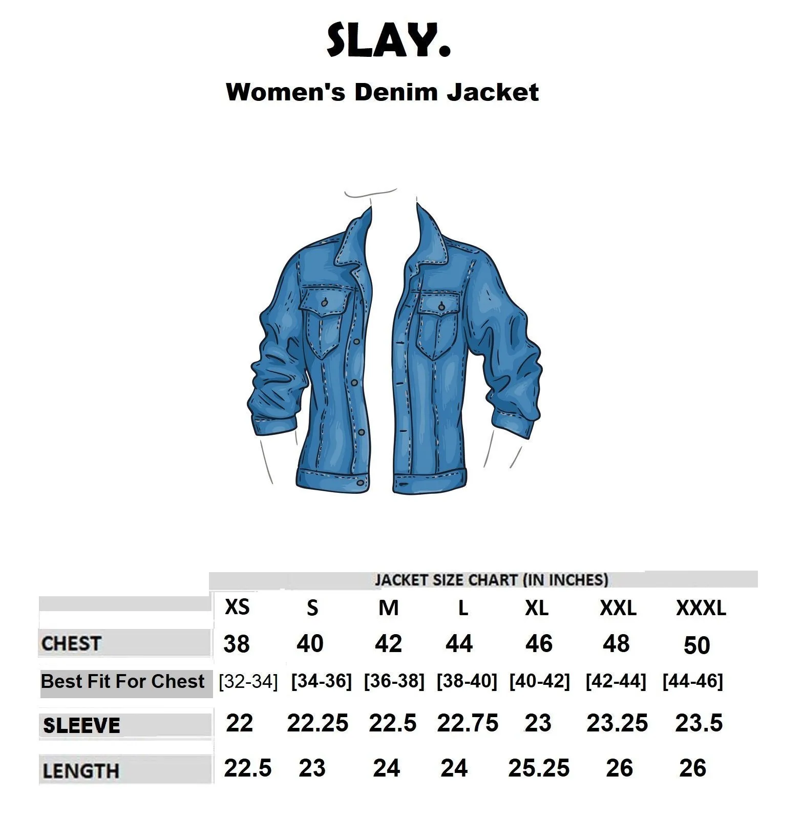 SLAY. Women's Black Denim Jacket