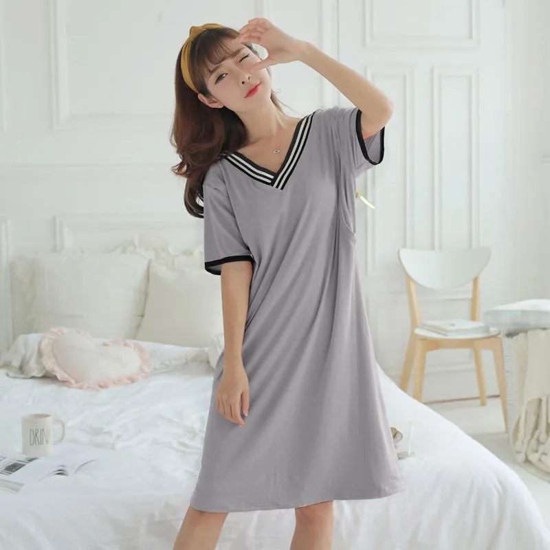 Spring And Summer Confinement Clothing Cartoon Breastfeeding Dress Nursing Clothing Pregnant Women Pajamas Postpartum Outing Hot Mom Large Size Dress