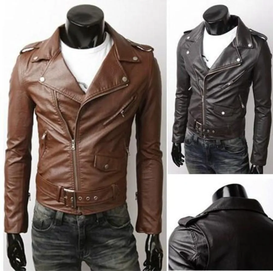 Stealth Black Men's Faux Leather Biker Jacket