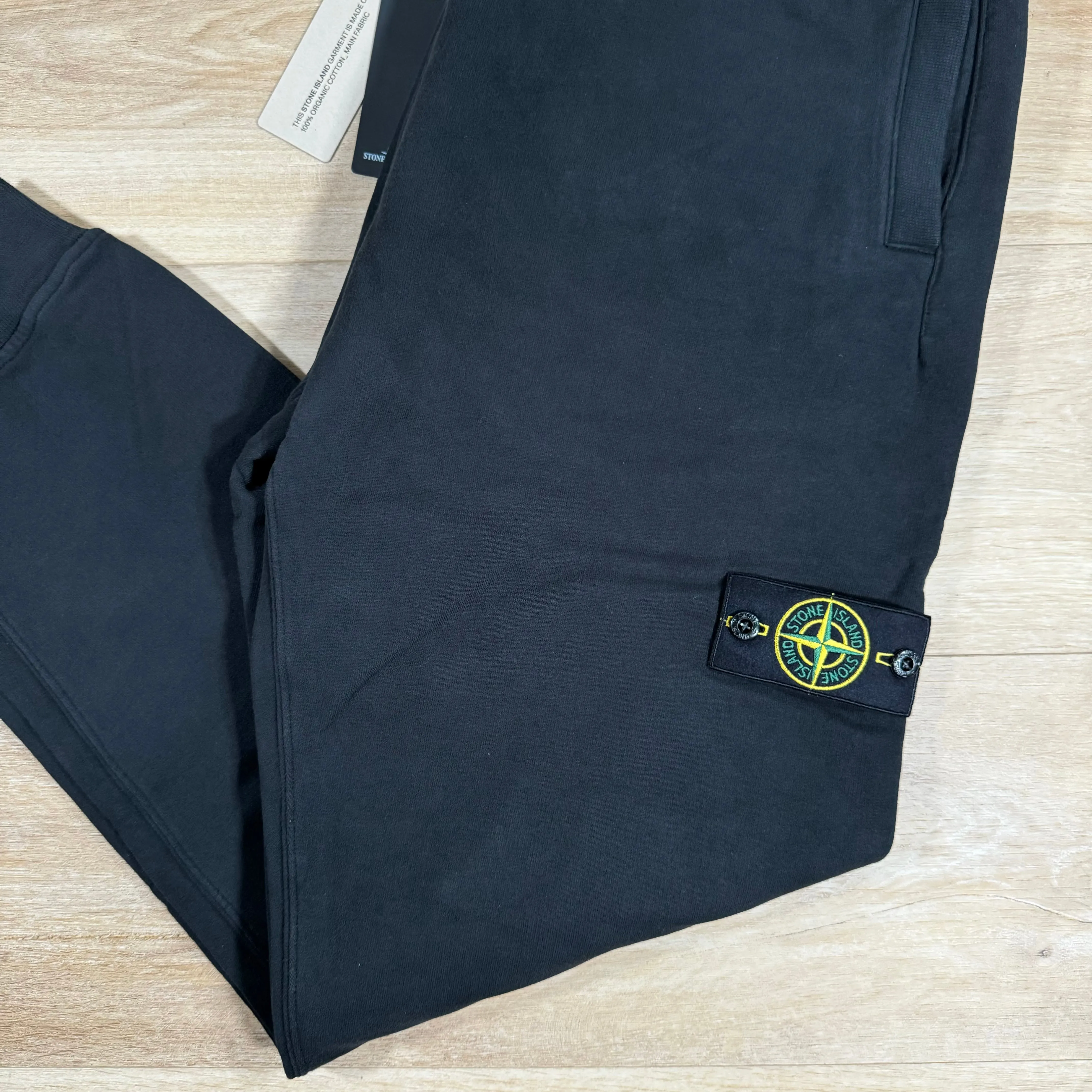 Stone Island Brushed Cotton Sweatpants in Black